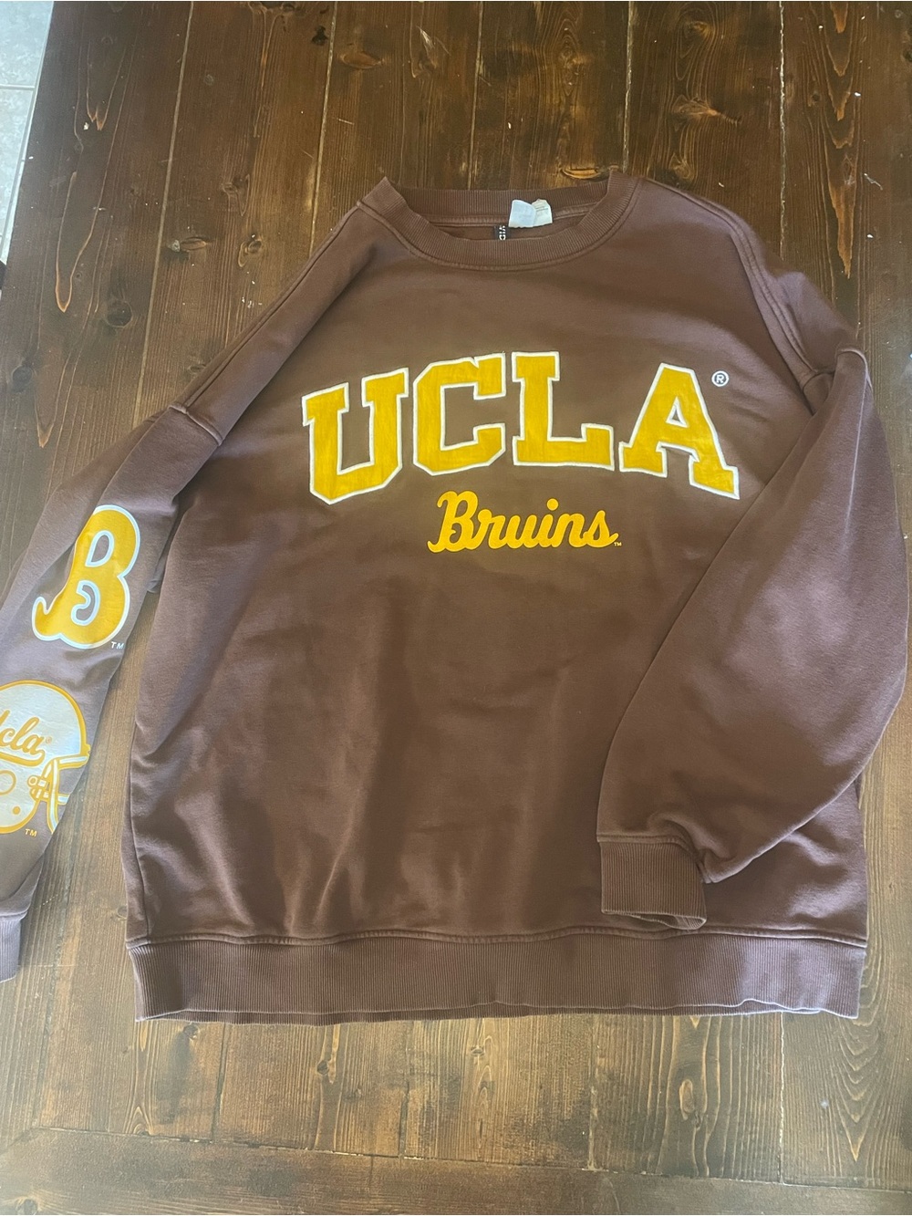 UCLA Bruins Brown and Yellow Crewneck Sweatshirt